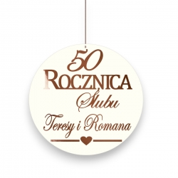 Baner na  Rocznicę Ślubu Tablica Ścianka Koło różowe złote lustro